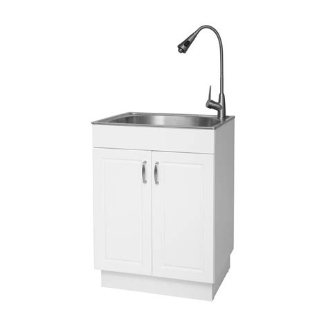 stainless steel laundry utility sink and cabinet model ql033y|Glacier Bay All.